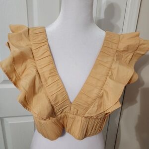 Abercrombie & Fitch Flirty Ruffle Plunge Cami Sz Large